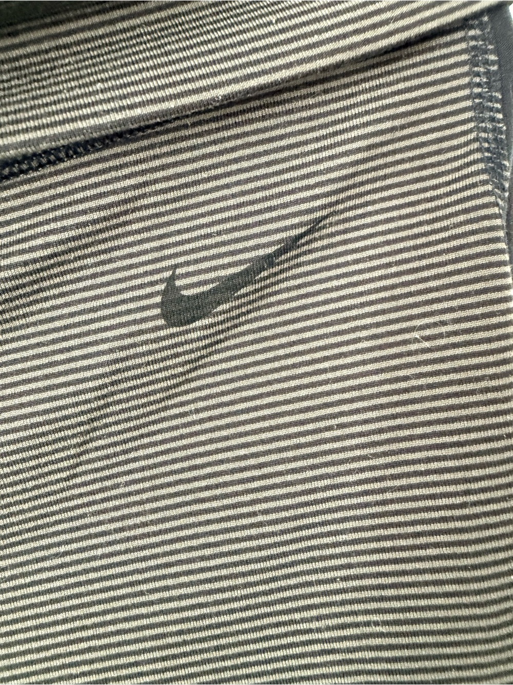 Nike army green and black Micro-Stripe Leggings with Swoosh